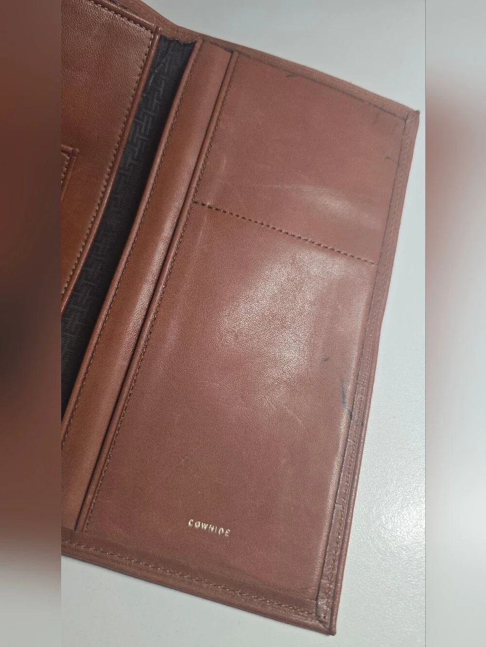 Vintage Halston Long Bifold Coat Pocket Wallet 7x4